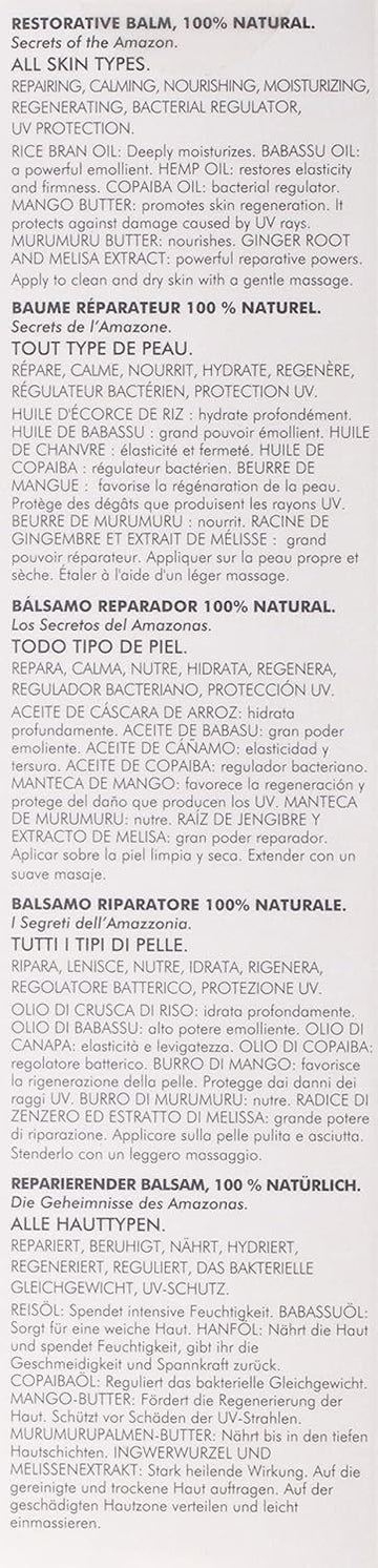 Casmara Multifunctional Restorative Balm 100% Natural 50 Ml Repair Calm Moisturize Uv Protect