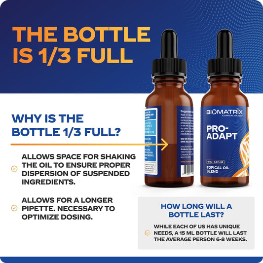 Biomatrix Progesterone, Micronized With Rice Bran Oil And Vitamin E | Bottle Is 1/3 Full By Design Pro-Adapt 15 Ml | 30-60 Day Supply : Health & Household