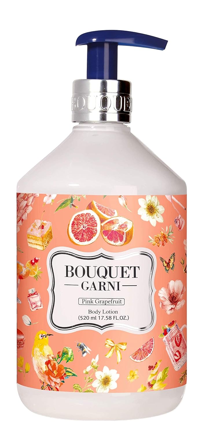 Bouquet Garni Body Lotion Pink Grapefruit Fragrance - Long-Lasting Moisture & Fragrance, Non Sticky Texture (Containing Shea Butter Rich In Vitamin A, C, E) - 17.6 Oz