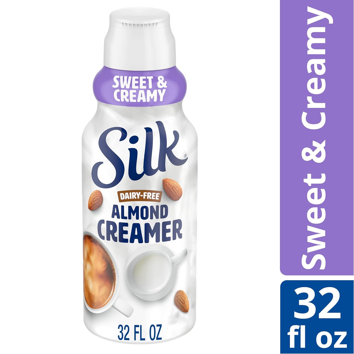 Silk Sweet & Creamy Almond Creamer, Gluten-Free, Non-Gmo Project Verified, 1 Quart, 1 Count : Grocery & Gourmet Food