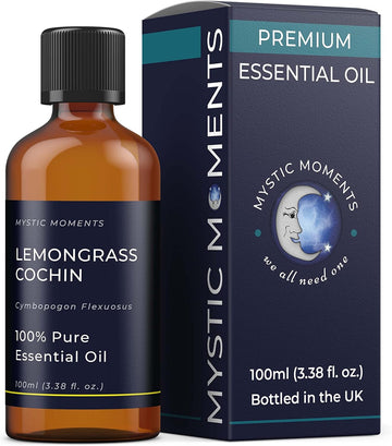 Mystic Moments | Lemongrass Cochin Essential Oil 50Ml - Pure & Natural Oil For Diffusers, Aromatherapy & Massage Blends Vegan Gmo Free