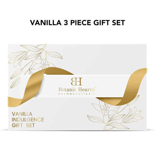 Gift Set For Women & Men | Vanilla Body Scrub, Body Wash, Hand Cream, Lip Balm, Loofah | 5 Piece Set | Birthday, Wife, Girlfriend, Sister | 10.2 Fl Oz