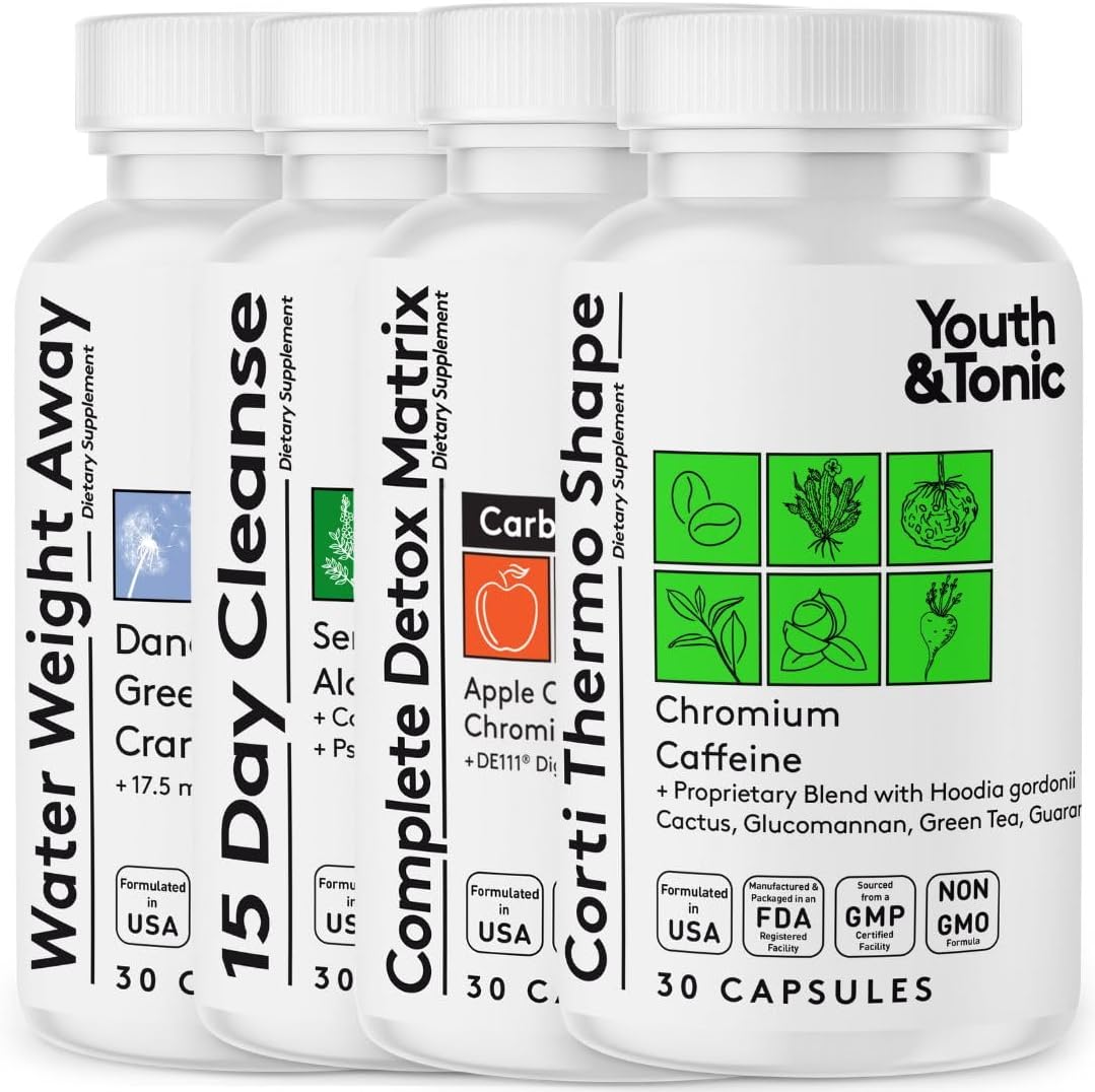 Youth & Tonic Cortithermo Shape Detox Cleanse Kick Off Weight Management - 120 Pills