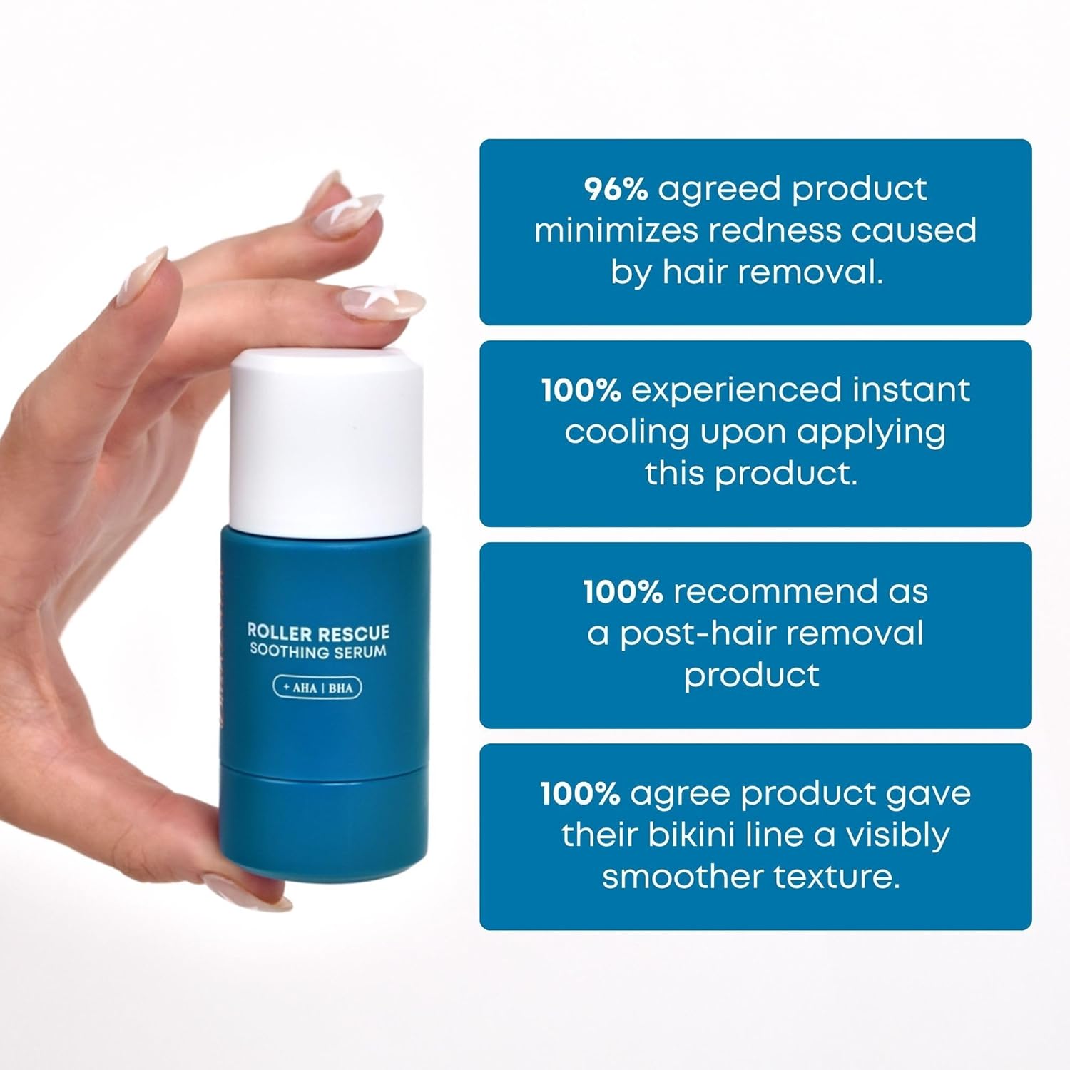 Bushbalm Ingrown Hair Roller Rescue And Nude Oil Bundle - Includes Aha & Bha - Exfoliating, Soothing, Cooling For Intimate Areas, Underarms - Helps With Razor Bumps And Ingrown Hairs, Blue (Bundle) : Beauty & Personal Care