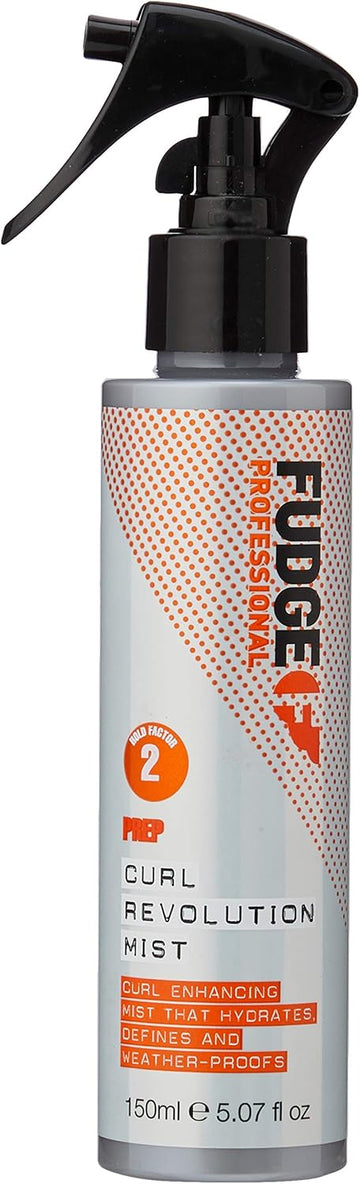 Fudge Professional Curl Revolution Mist, Curl Enhancing Styling Spray, No Stickiness, Hydrating, Natural Volume, Definition And Shine, 150 Ml