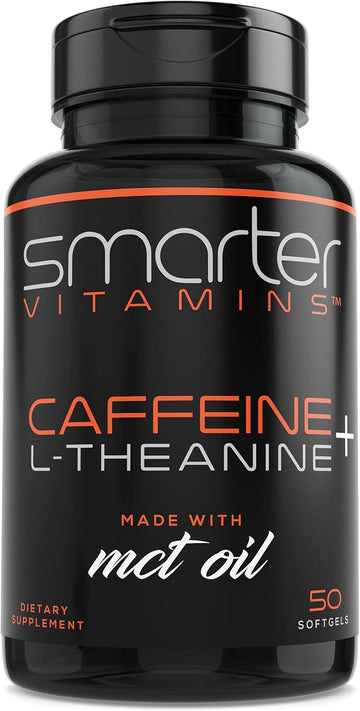 200Mg Caffeine Pills - Mct Oil From 100% Coconuts + 100Mg L-Theanine, Advanced Energy, Clean Focus And Perfect Clarity + All Natural Smooth Extended Release