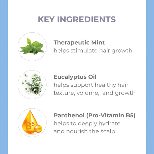 Derma E Thickening Shampoo For Thinning Hair – Natural Hair Growth Shampoo – Sulfate Free Therapeutic Mint And Herbal Volumizing Shampoo, 10 Oz