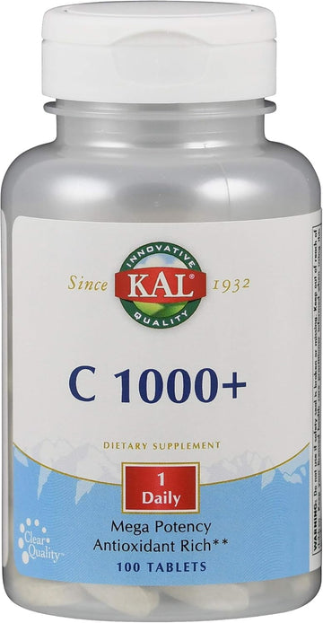 KAL C-1000 Plus Mega Potency Supplement, 1000 mg, 100 Count