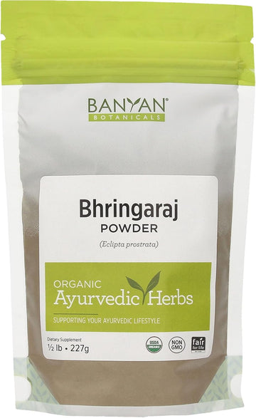 Banyan Botanicals Bhringaraj Powder (Eclipta Alba) – Organic Herbal Powder For Beautiful Hair – For A Calm Mind And Healthy Hair, Nails, Bones, And Teeth* – 1 Lb. – Non-Gmo Ffl Vegan