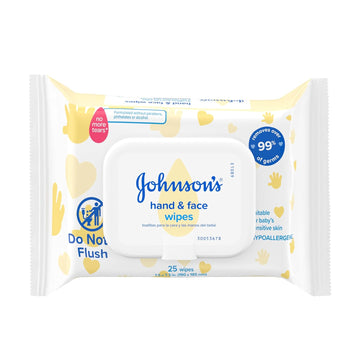 Johnson'S Baby Disposable Hand & Face Cleansing Wipes, Pre-Moistened Wipes Gently Remove 99% Of Germs & Dirt From Delicate Skin, Paraben-, Phthalate- & Alcohol-Free, Hypoallergenic, 4 Pack
