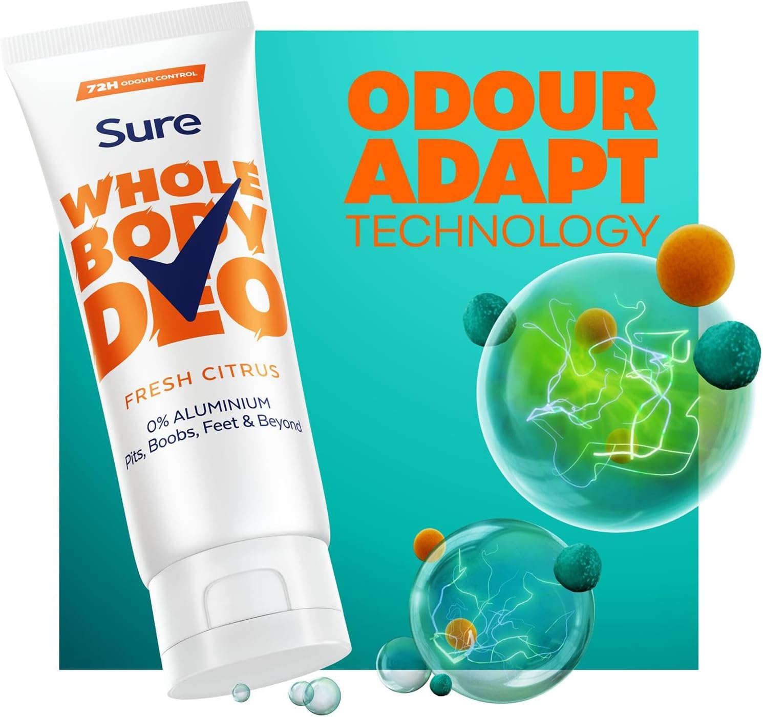 Sure Deodorant Cream Fresh Citrus, Pack of 6, Whole Body Deodorant for Women Aluminium Free Deo Cream with Fresh and Floral Fragrance Provides 48-Hour Odour Control, 75 ml : Amazon.co.uk: Beauty