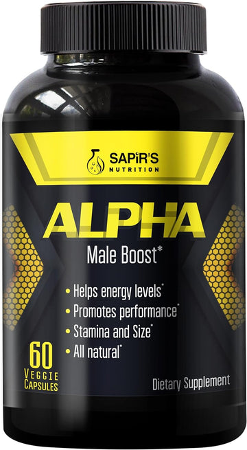 Alpha Enlargement Pills For Men - Increase 2 In 60 Days Male Enhancing Supplement - Horny Goat Weed Muscle Builder - Testosterone Booster For Men - Energy, Strength, Stamina, Endurance, Performance