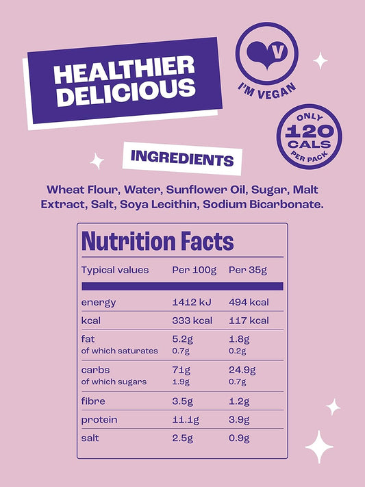 Olly'S Pretzel Thins, Original Salted, 35G (Pack Of 10), Handy Snack Pouches, Healthy Plant-Based Vegan Snacks For Dipping, Low Calorie Snacks, Low Fat, Source Of Fibre, No Preservatives