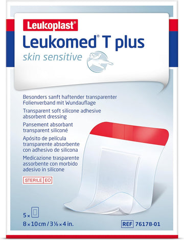 Leukoplast Leukomed T Plus Skin Sensitive Cerotto Medicazione 8 X 10 Cm, 5 Pezzi