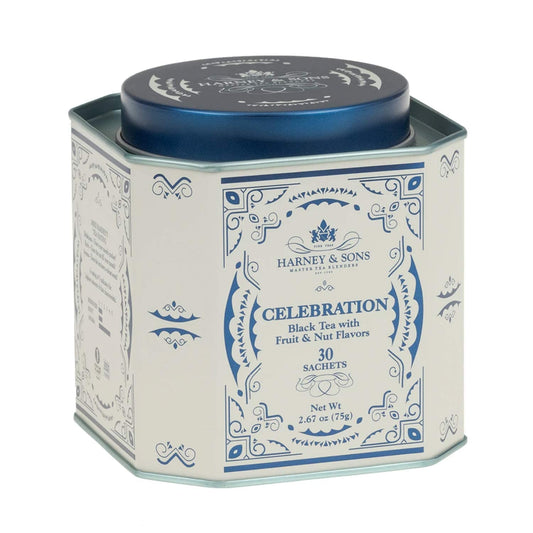 Harney & Sons Celebration, Black Tea W/Apricot, Hazelnut, And Cinnamon Flavor, 30 Count