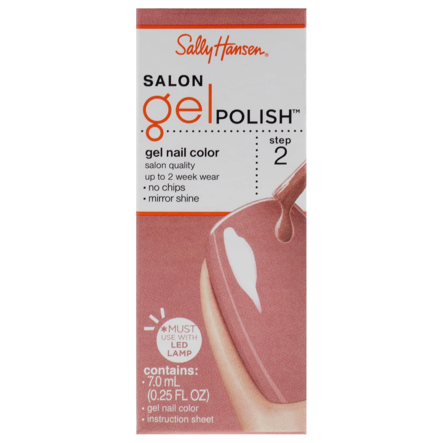 Sally Hansen Salon Pro Gel Nail Polish Lacquer, Pink Pong, 0.24 Fl. Oz. : Nail Polish : Beauty & Personal Care