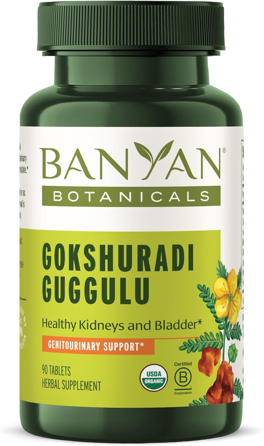 Banyan Botanicals Gokshuradi Guggulu Tablets ? Organic Ayurvedic Supplement with Guggulu Resin and Gokshura ? Supports Urinary Tract Health ? 90 Tablets ? Non-GMO Sustainably Sourced Vegan