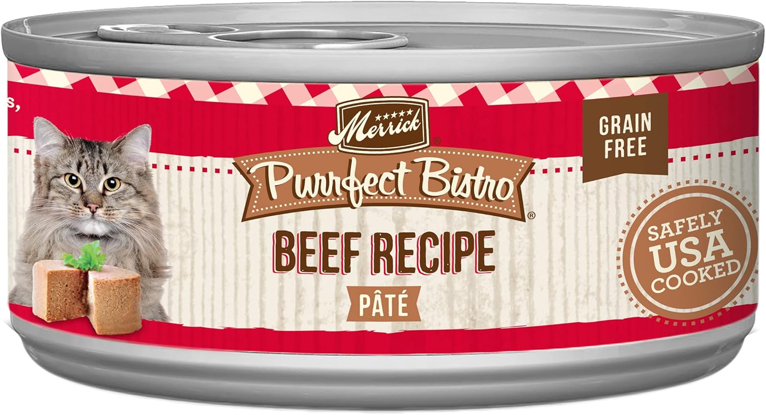 Merrick Purrfect Bistro Grain Free Wet Cat Food Beef Recipe Pate - (24) 5.5 Oz. Cans
