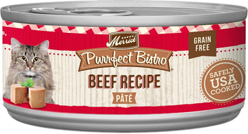 Merrick Purrfect Bistro Grain Free Wet Cat Food Beef Recipe Pate - (24) 5.5 Oz. Cans