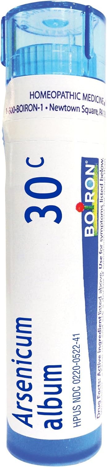 Boiron Arsenicum Album 30C, 80 Pellets, Homeopathic Medicine For Food Poisoning