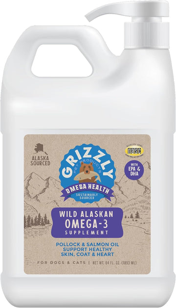 Omega Health for Dogs & Cats, Wild Salmon Oil/Pollock Oil Omega-3 Blend