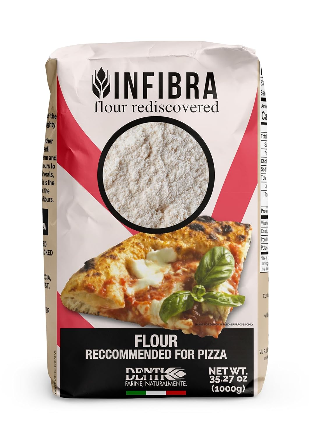 Infibra Pizza Flour (Non-Gmo, All Natural, 100% Italian) 2.2 Lb