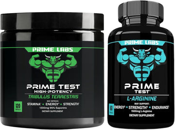 Prime Labs Tribulus Terrestris (120 Ct) + L Arginine Nitric Oxide (60 Ct)