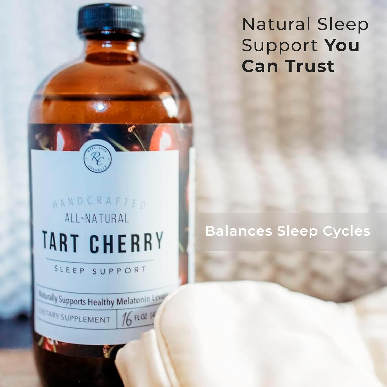 Rowe Casa Organics Tart Cherry Organic Sleep Support With Valerian Root, Supports Sleep Cycle Regulation And Muscle Recovery (16 Fl Ounces) : Health & Household