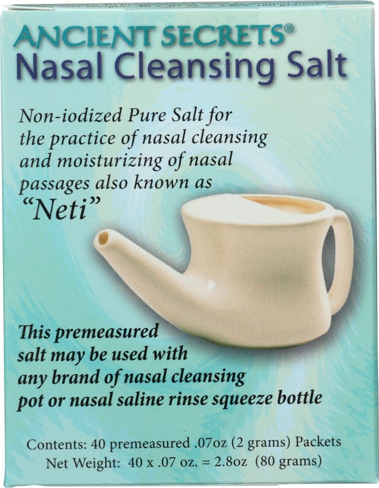 Ancient Secrets Nasal Cleansing Pot Salt, 40 Pkt