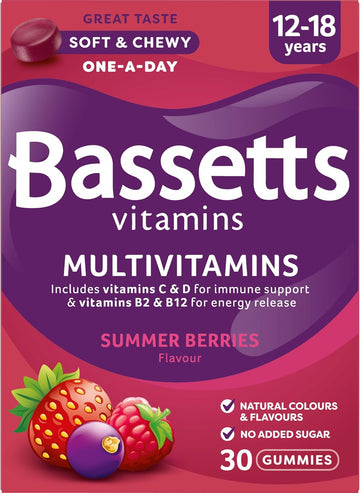 Bassetts Vitamins 12-18 Summer Berries Flavour Multivitamins 30 Gummies