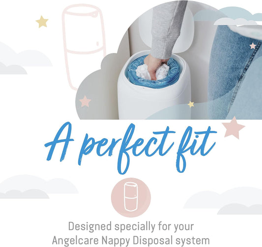Angelcare Nappy Disposal System Refill Cassettes Pack, Blue