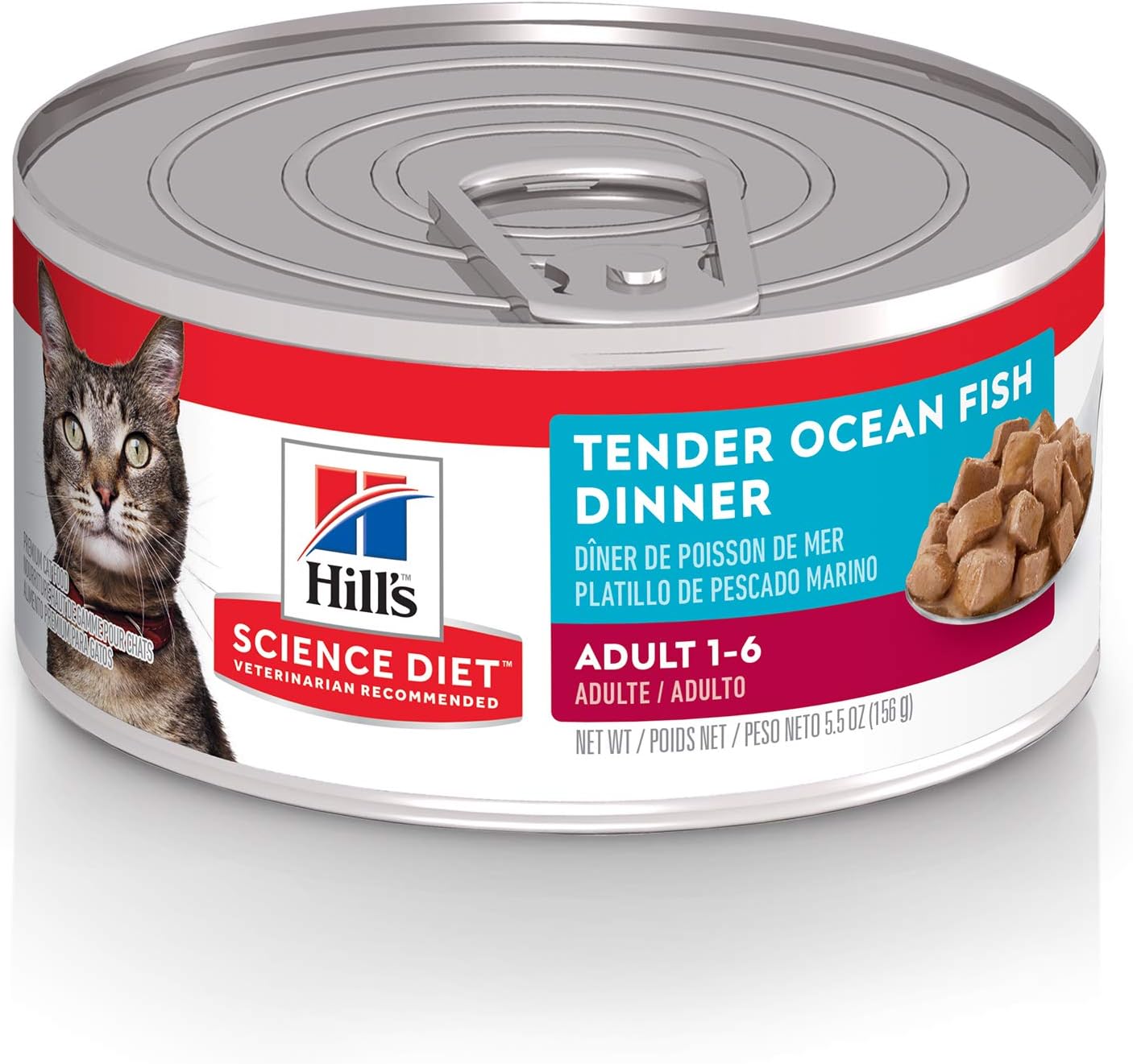 Hill'S Science Diet Adult 1-6, Adult 1-6 Premium Nutrition, Wet Cat Food, Ocean Fish Stew, 5.5 Oz Can, Case Of 24