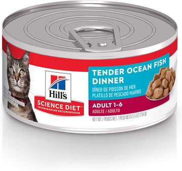 Hill'S Science Diet Adult 1-6, Adult 1-6 Premium Nutrition, Wet Cat Food, Ocean Fish Stew, 5.5 Oz Can, Case Of 24