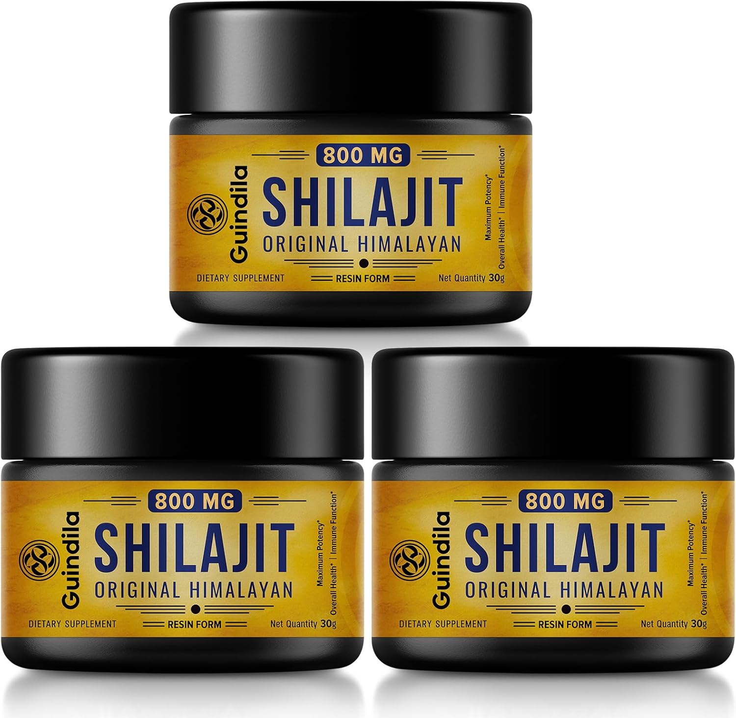 800Mg Shilajit Supplement - Shilajit Pure Himalayan Organic Shilajit Resin With Maximum Potency, Original From Himalayan With 85+ Trace Minerals & Fulvic Acid For Focus & Energy, Immunity, 3 Packs