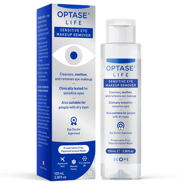 Optase Life Sensitive Eye Makeup Remover – Gentle & Effective For All Skin Types - Breakthrough Innovation Vs Traditional Micellar Water - 100Ml