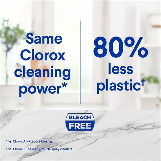 Clorox Bleach-Free Bathroom Foamer Refill Pods, Household Essentials, Rain Clean, 3 Spray Refills