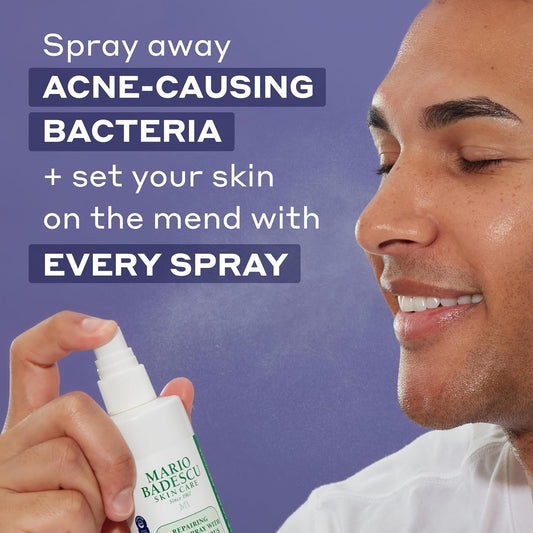 Mario Badescu Repairing Hocl Facial Spray With Hypochlorous Acid – Soothes & Calms Angry, Irritated Skin, Reduce Redness & Flare-Ups – Ph Balancing, Non-Irritating Cleanser, Fragrance-Free