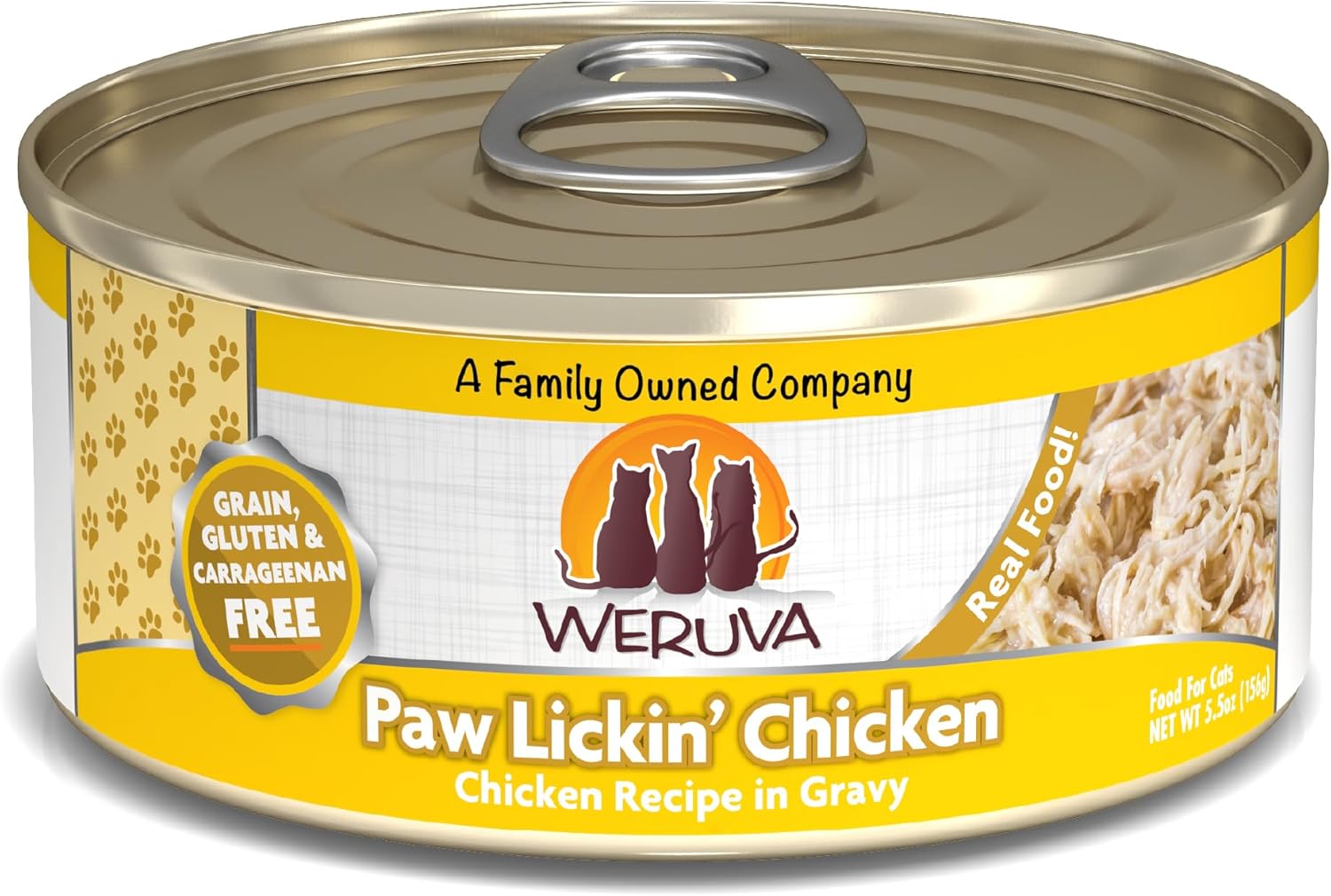 Weruva Classic Cat Food, Paw Lickin’ Chicken With Chicken Breast In Gravy, 5.5Oz Can (Pack Of 24)