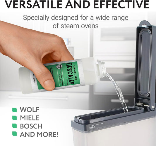 IMPRESA Steam Oven/Steamer Oven Cleaner and Descaler - Made in USA - Compatible with Wolf, Miele, Thermador, Gaggenau, Bosch, Smeg