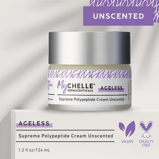 MyCHELLE Dermaceuticals Supreme Polypeptide Cream Unscented (1.2 Fl Oz) - Anti-Aging Cream with Powerful Peptides, Help Lift & Revive Skin, Help to Reduce the Appearance of Fine Lines and Wrinkles