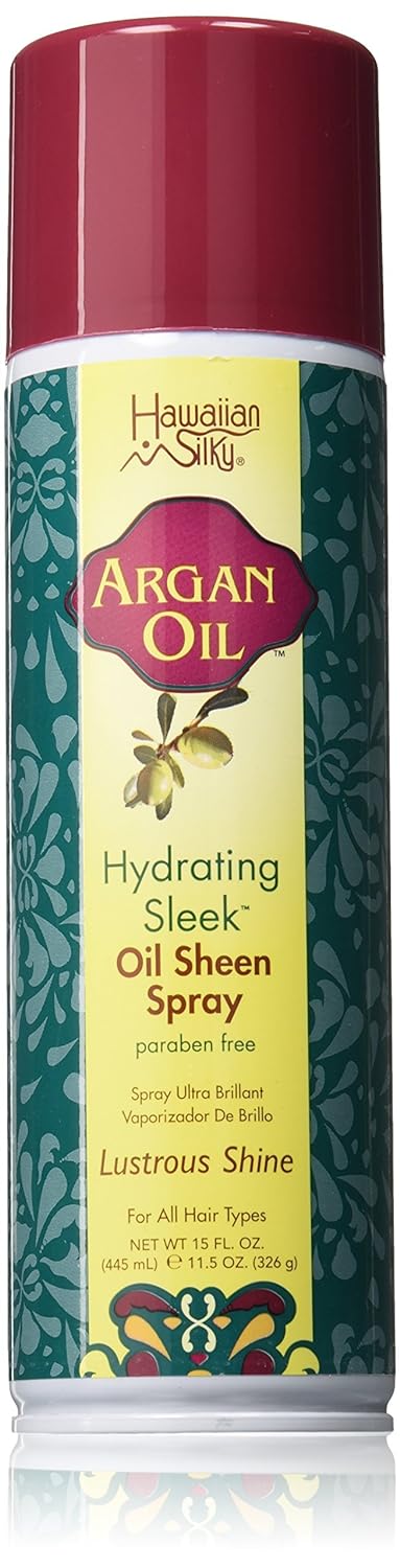 Hawaiian Silky Argan Oil Hydrating Sleek Sheen Spray, 15 Ounce