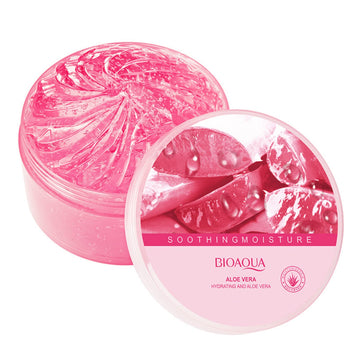 Bioaqua Aloe Vera Extract Pink Gel Hydrating Moisturizing Soothing Skin Care Essence 300G/10.58Oz