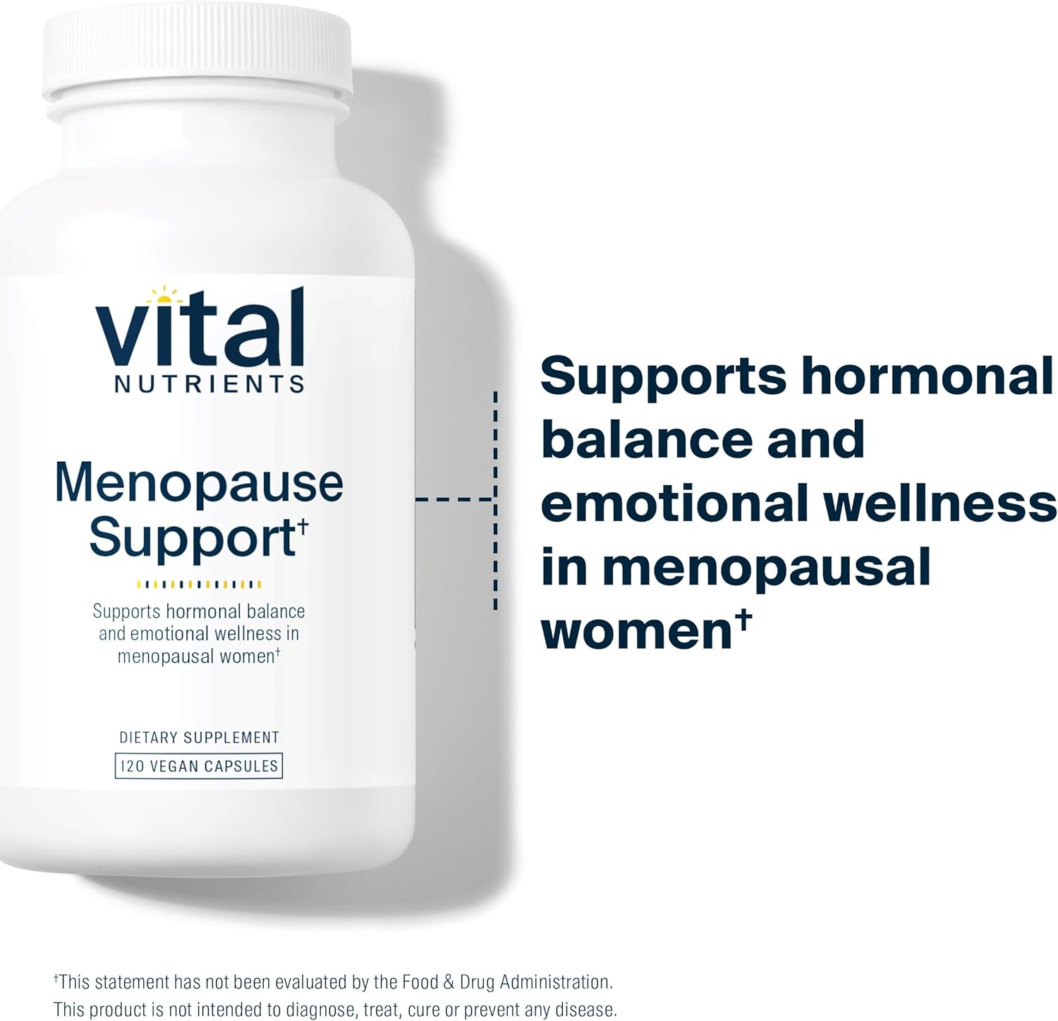 Vital Nutrients Menopause Support | Vegan Supplement for Women | Herbal Complex with Black Cohosh and Vitex Tree Berry for Hormone Balance Support* | Gluten, Dairy, Soy Free | 120 Capsules : Health & Household