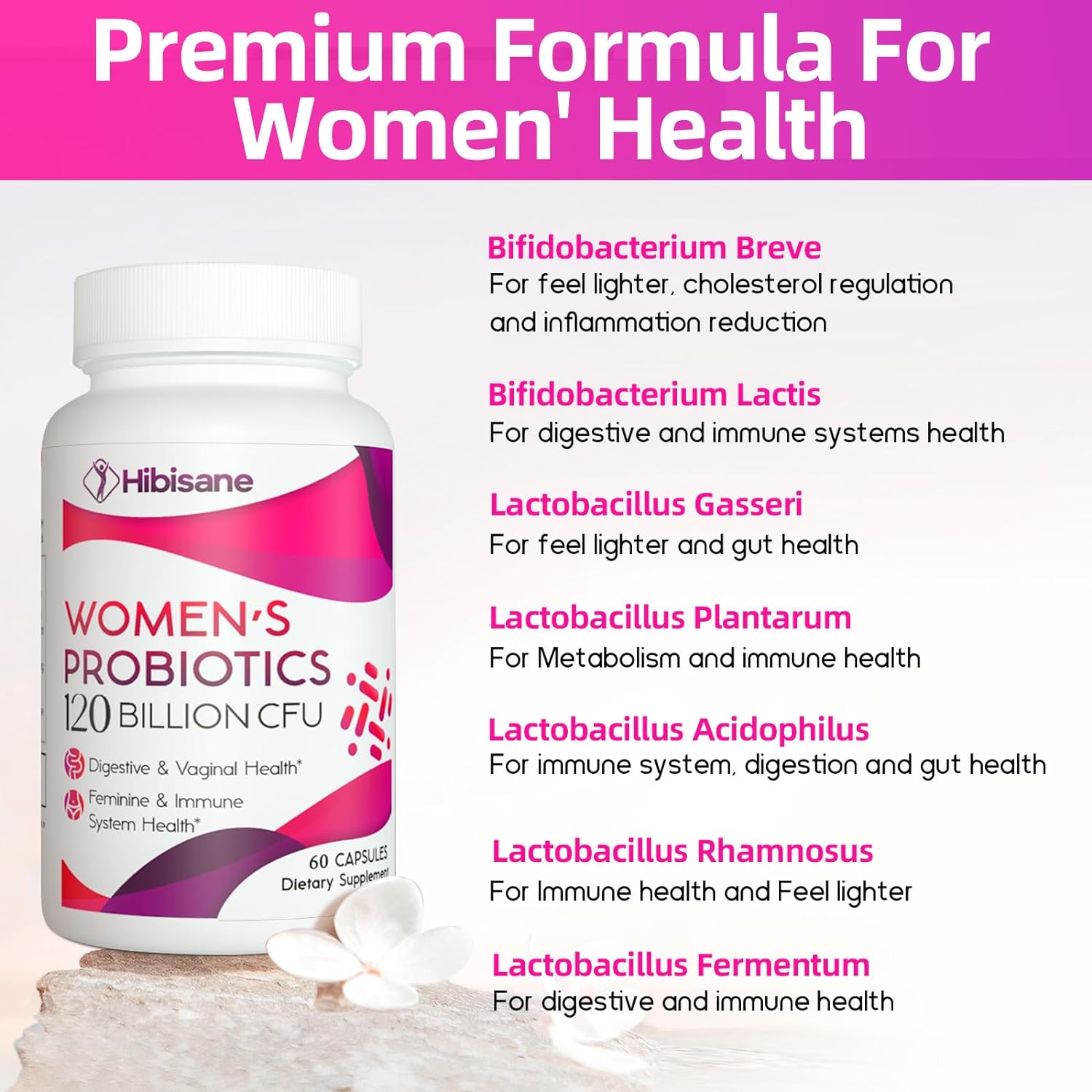 120 Billion CFU Probiotic - Menopause Support Probiotics for Women, 13-in-1 Natural Relief Menopause, Weight, Hot Flashes, Night Sweats, Mood Swings, Hormone Balance, Immune Health 60 Caps : Health & Household