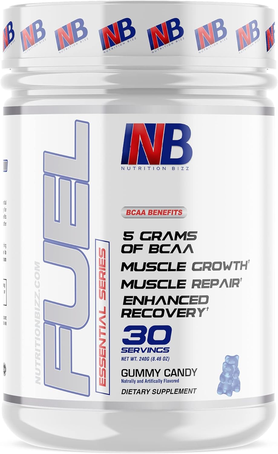 Bcaa Powder, 5 Grams Of Bcaas Amino Acids, Post Workout Recovery Drink For Muscle Building, Recovery, And Endurance, 30 Servings (Gummy Candy)