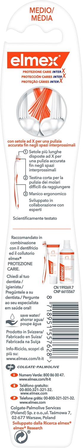 Elmex Carie Protection Toothbrush Inter X Deep Cleaning, Medium