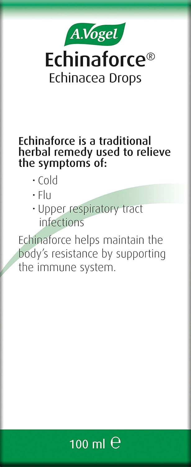 A.Vogel Echinaforce Echinacea Drops | Relieves Cold & Flu Symptoms by Strengthening The Immune System (100 ml) : Amazon.co.uk: Health & Personal Care