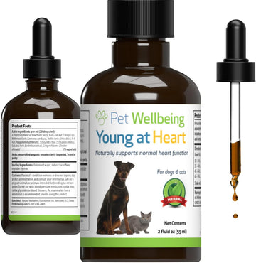 Pet Wellbeing Young At Heart For Dogs - Vet-Formulated - Supports Cardiovascular System | Heart & Circulatory Health - Natural Herbal Supplement 2 Oz (59 Ml)