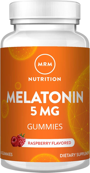 Mrm Nutrition Melatonin Gummies | Fast Acting - Sleep Support* | Natural Raspberry Flavored | Gelatin Free | Non-Gmo | Vegan + Gluten Free | 5 Mg Per Serving | 60 Servings