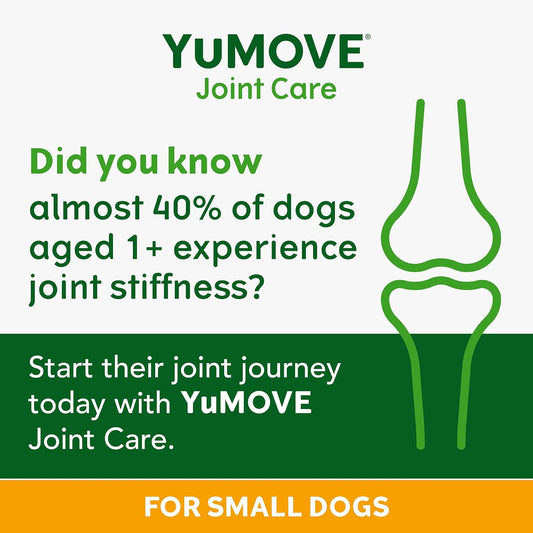 YuMOVE ONE-A-DAY Chews For Small Dogs | Joint Supplement for Stiff Dogs with Glucosamine, Chondroitin, Green Lipped Mussel | 30 Chews - 1 Month supply?YMCS30
